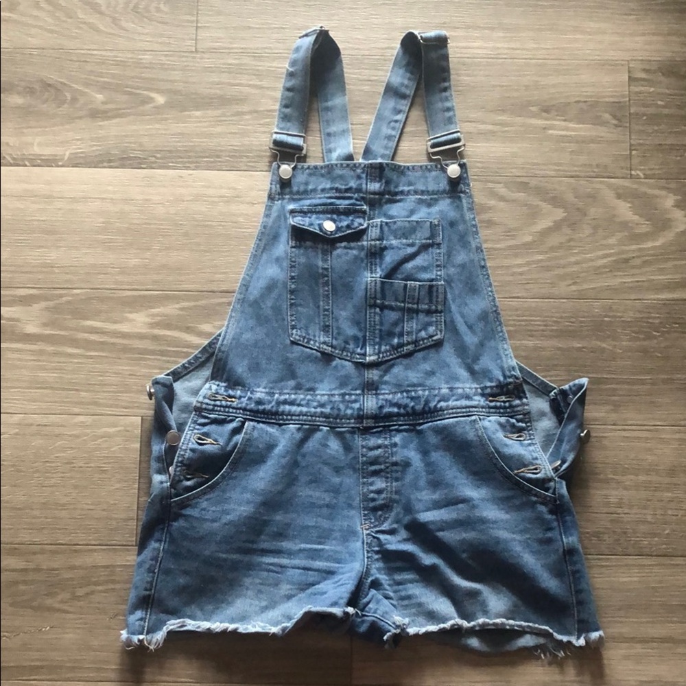 Denim Overall Shorts